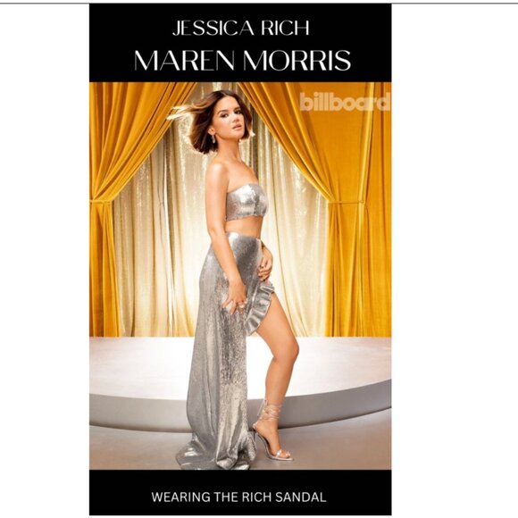 Jessica Rich Diamond Wedge Silver New in Box Size 9 39 Lucite Heel Slingback - Picture 14 of 16